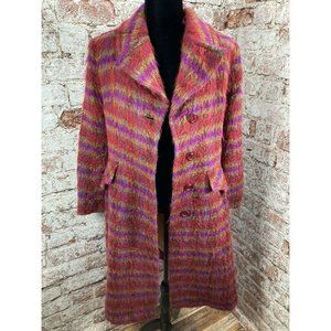 Vintage Kinloch Anderson Womens Multicolor Long Peacoat Made In The UK